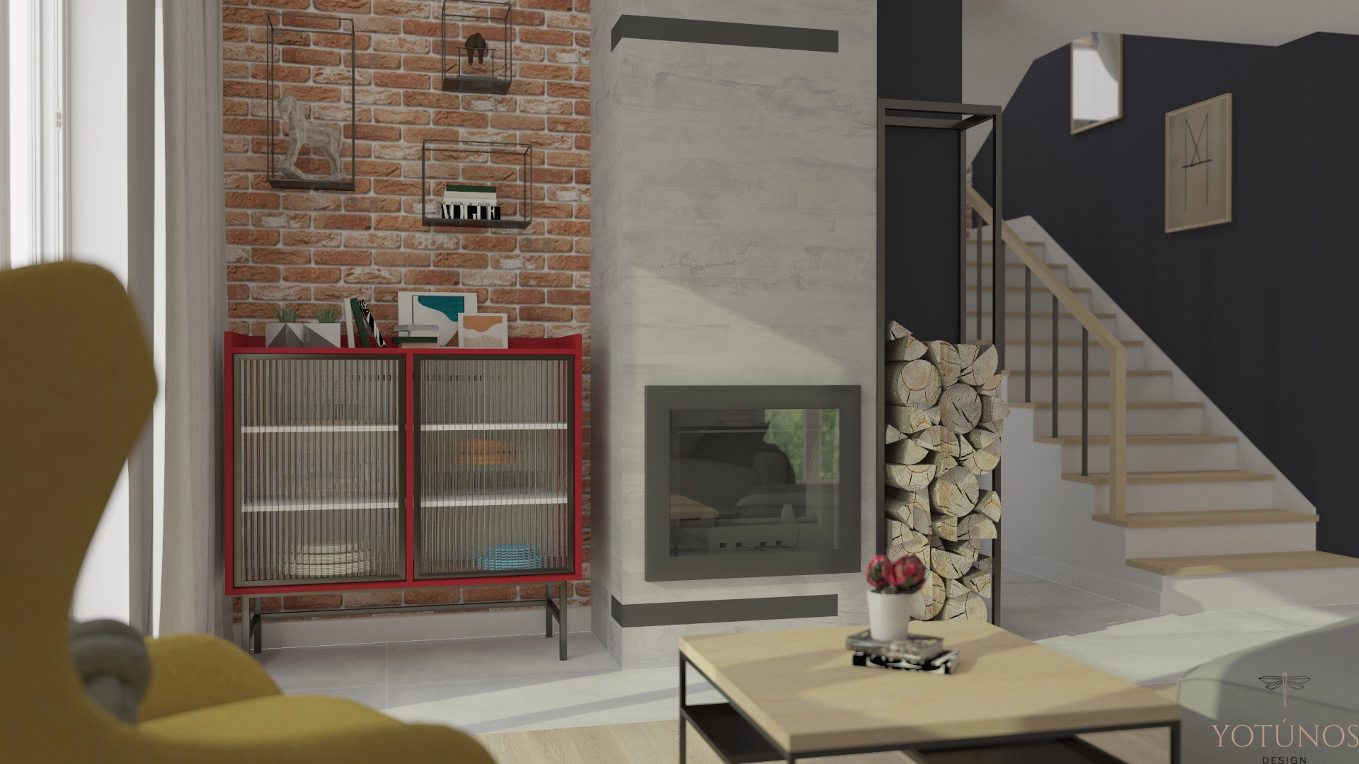 Loft w kolorze – dom dla rodziny 2+1