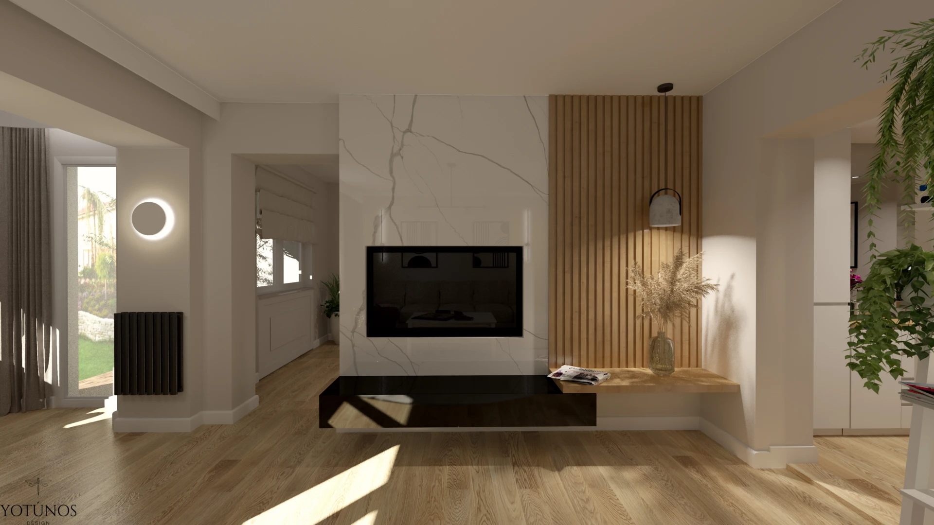 Ciepło drewna, chłód marmuru, remont domu