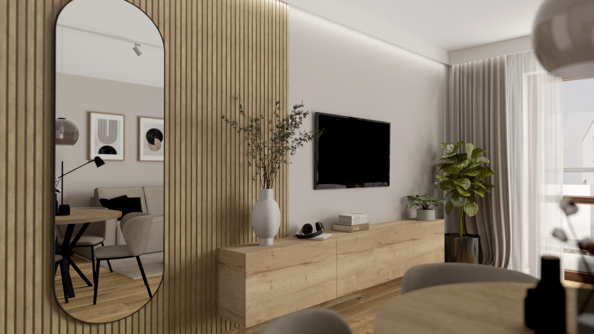 Spokój na życzenie – salon z kuchnią dla rodziny 2+2